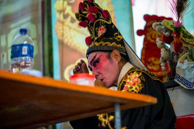 Çin Teochew Operasının sahne arkası