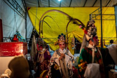 Çin Teochew Operasının sahne arkası