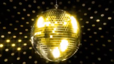 Muhteşem renkli, ışıl ışıl tavanlı parti kulübü funky disko topu yanıp sönen parlak lamba döngü içinde dönüyor.