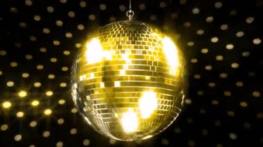 Fevkalade renkli, ışıl ışıl tavanlı parti kulübü funky disko topu yanıp sönen parlak lamba döngü içinde dönüyor.