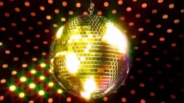 Göz kamaştırıcı renkli, ışıl ışıl tavanlı parti kulübü funky disko topu yanıp sönen parlak lamba döngü içinde dönüyor.