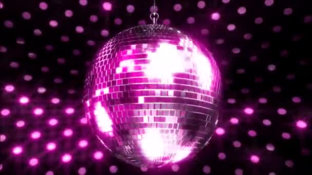 Spectaculaire Coloré Étincelant Plafond Fête Club Funky Boule Disco Clignotant — Video