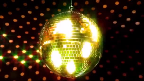 Beautiful Colorful Sparkling Ceiling Party Club Funky Disco Ball Flashing — Stock Video