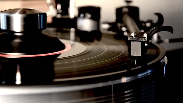 Prachtige Gedetailleerde Close Lus Shot Van Vintage Retro Vinyl Album — Stockvideo