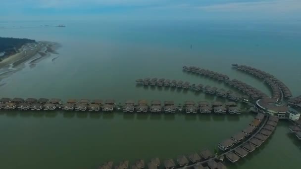 Gyönyörű Légi Drón Kilátás Luxus Turizmus Avani Sepang Gold Coast — Stock videók