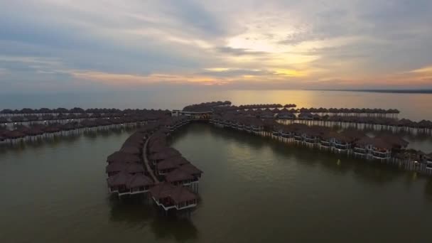 Magnífica Vista Aérea Aviones Tripulados Turismo Lujo Avani Sepang Gold — Vídeo de stock