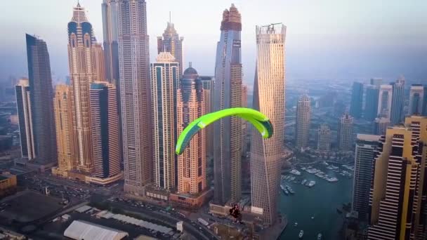 Parapente Motorisé Paramotoring Ppg Vol Avec Parachute Haut Dans Magnifique — Video