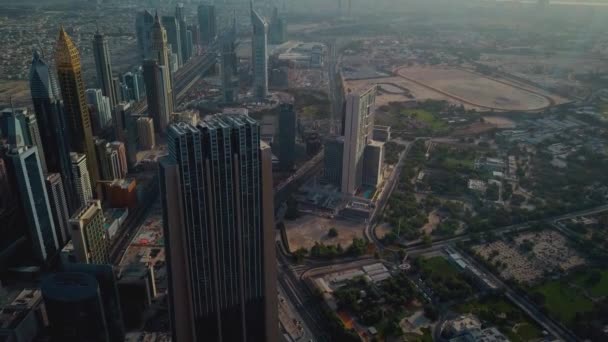 Destination Touristique Célèbre Dubaï Centre Ville Grande Ville Architecture Futuriste — Video