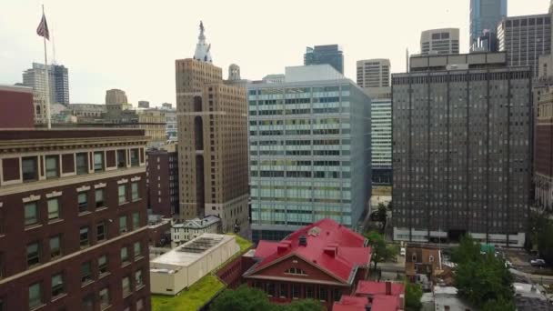 Philadelphia Big City Downtown Modern Urban Building Architecture Cityscape Wonderful — Stock Video