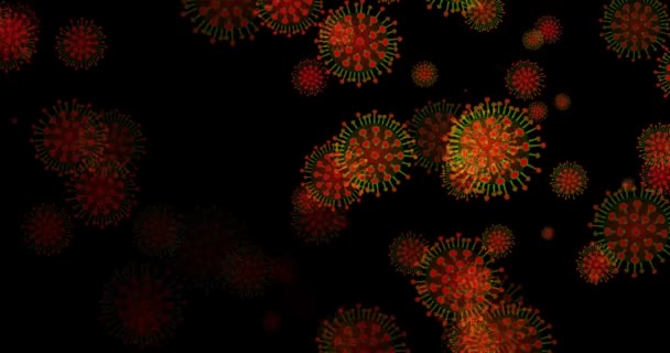 Siyah Arkaplanda Virüs Patlaması — Stok video