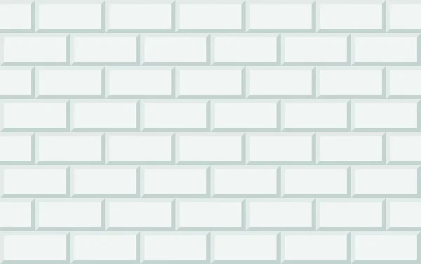 Brick Wall Seamless White Pattern Vector Illustration — Stock Vector