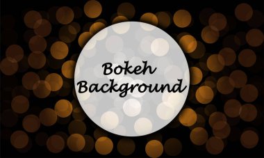 Metin alanı olan kahverengi Bokeh arkaplanı 