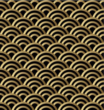 El çizimi yarım daire geometrik, kusursuz tekrarlayan desen. Tekstil vesaire. İzole edilmiş arkaplanda tasarım tamamen düzenlenebilir.