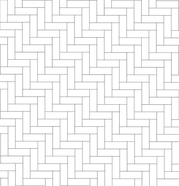 Geometrik doku, doğrusal soyut deseni tekrarlayan ince siyah çizgi vektör deseni. Mutfak için çapraz yerleştirilmiş tuğlalar Herringbone deseni.