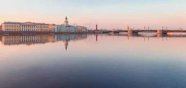 Paesaggio Nevsky con la Kunstkamera — Foto Stock