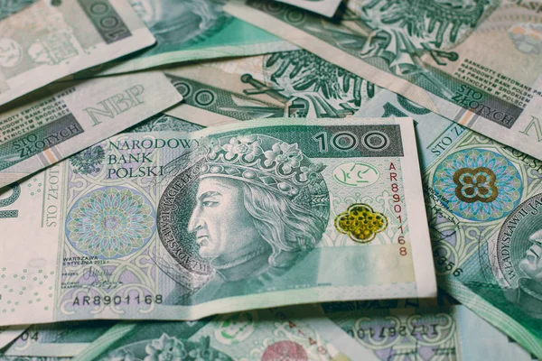 Polsk valuta i zloty – stockfoto