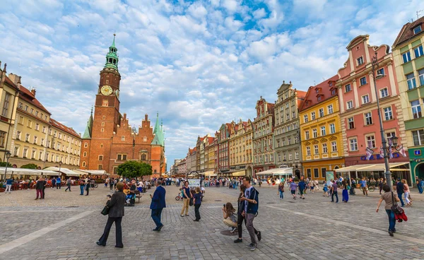 Markedsplassen i Wroclaw – stockfoto