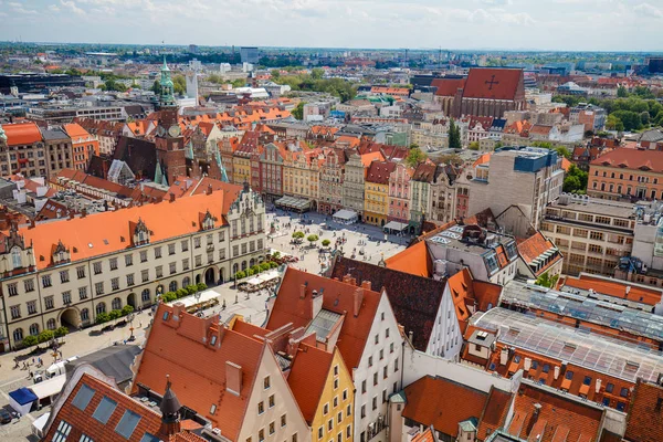 Panorama della città di Breslavia in Polonia — Foto Stock