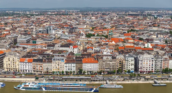 Panorama du côté Pest et du Danube à Budapest — Photo