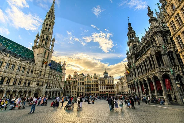 Grand Place - Bryssel, Belgien - juni 2017 — Stockfoto