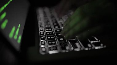 Cybersecurity: Karanlıkta konsol komutları yazarak Hacker eller