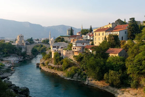 Vue Pont Mostar Bosnie Herzégovine — Photo