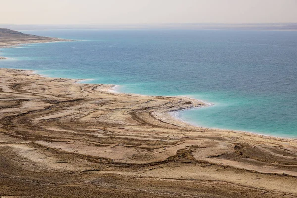 Ölü Deniz Kıyıları Ürdün Görünümünü — Stok fotoğraf