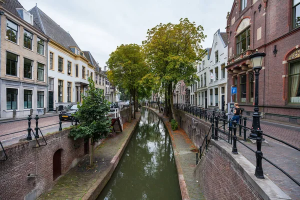 Utrecht Hollandia 2016 Szeptember Canal Historical Center Utrecht — Stock Fotó