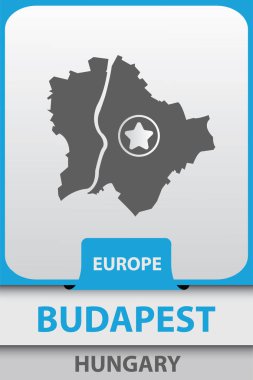 Budapeşte şehir harita siluet