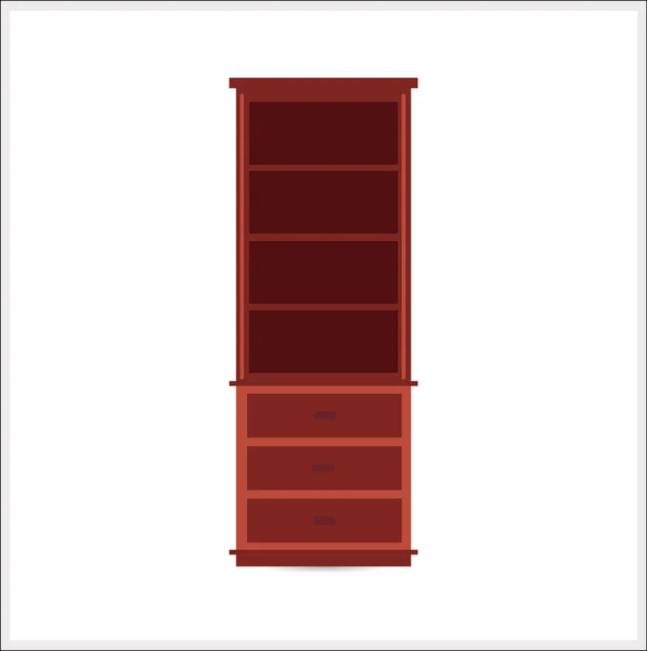 Wohnzimmer Schubladen Möbel — Stockvektor