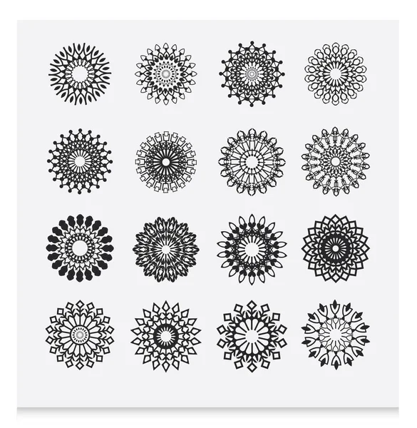 Set of winter snowflakes icons — Stock Vector