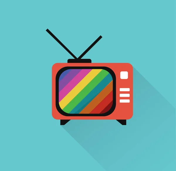 Retro TV, icona della televisione — Vettoriale Stock