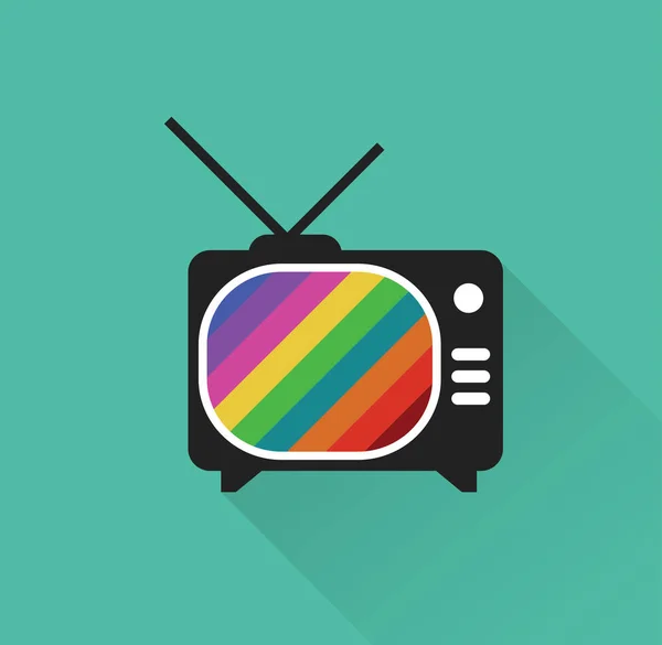 レトロなテレビ、テレビ アイコン — ストックベクタ