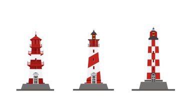 Deniz feneri bina simgeler