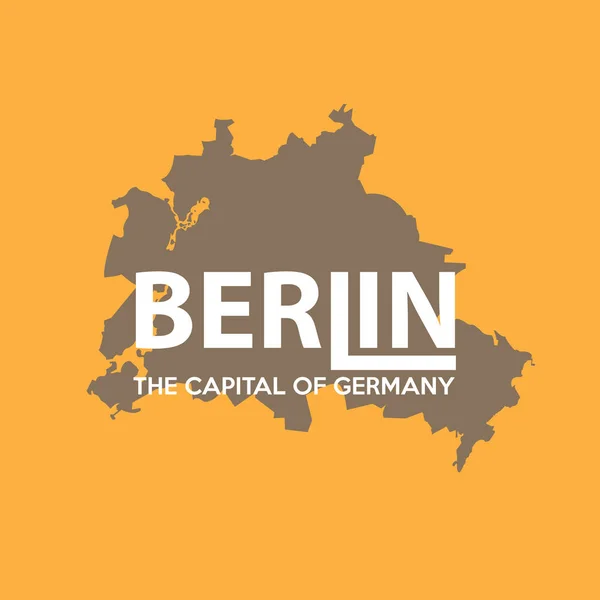 Berlin carte de la ville silhouette — Image vectorielle