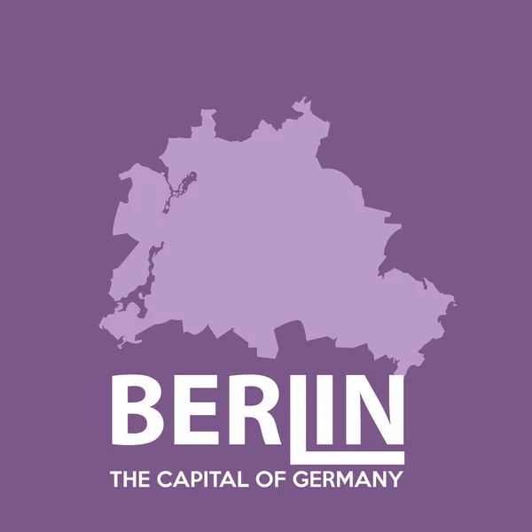 Berliner Stadtplan Silhouette — Stockvektor