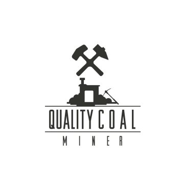 Coal mine industrial logo clipart