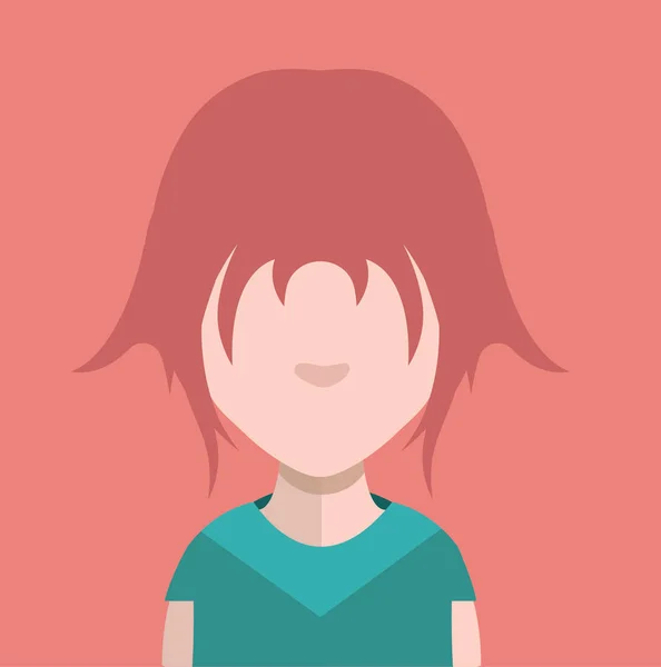 Carácter avatar mujer — Vector de stock