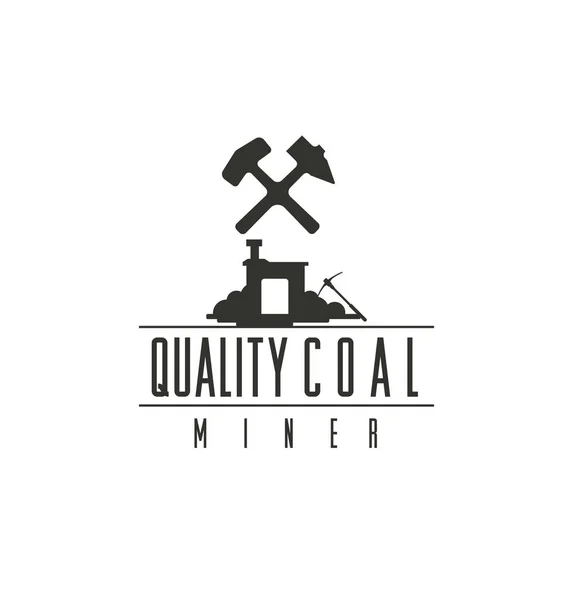 Coal mine industrial logo — Stock Vector