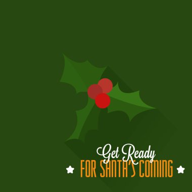 holly berry ile Noel kartı