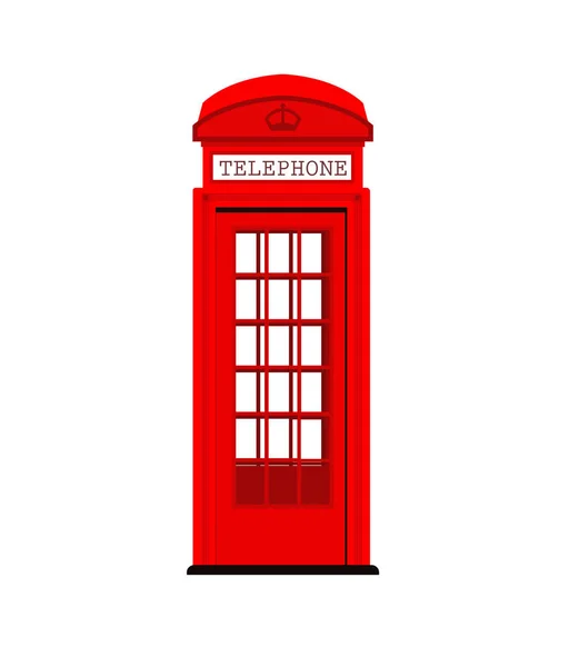 London rote Telefonzelle Symbol — Stockvektor