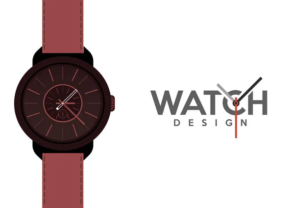 Wristwatch design template — Stock Vector