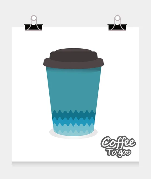 Papier beker koffie met logo — Stockvector