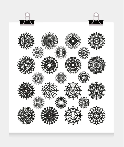 Winter snowflakes pattern — Stock Vector