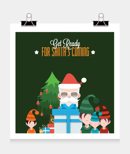 Tarjeta de felicitación de Navidad — Vector de stock