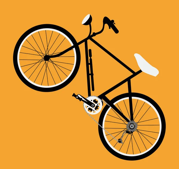 Vélo noir rétro — Image vectorielle