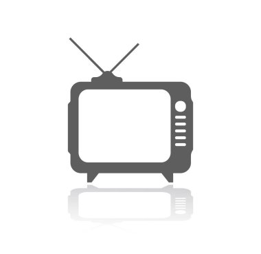 Düz retro Tv simgesi