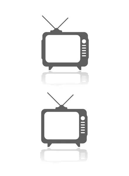 Ícones de TV retro plana — Vetor de Stock