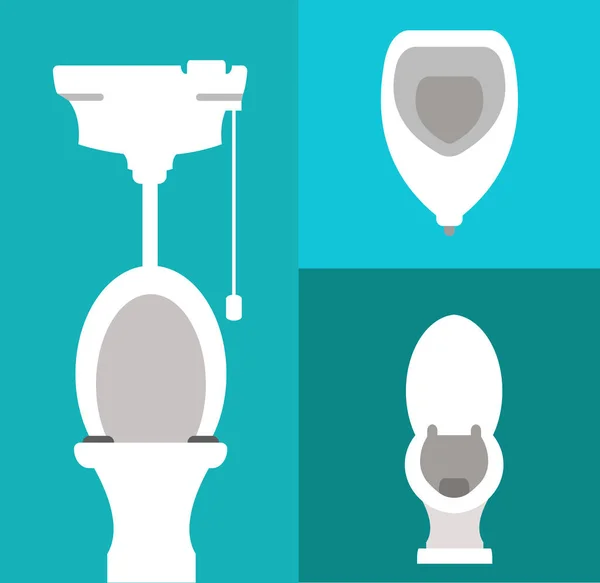 Ensemble d'icône de toilette — Image vectorielle