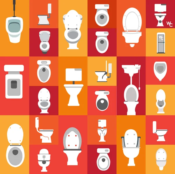 Tuvalet Icon set — Stok Vektör